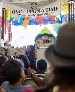 Writer/illustrator Jenni Palmer reading and signing her new book, The Wompananny Witches Make One Mean Pizza" at Once Upon a Time Bookstore in Montrose, CA, on August 20, 2017. (Photo by Miguel Vasconcellos, courtesy OC Fair and Event Center)