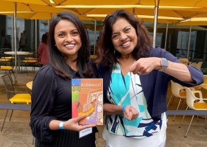 Natasha Khan Kazi (left) and Mitali Perkins (right).